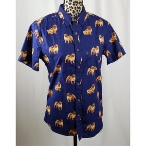 Forever 21 Pug Dog Shirt Mens XS Womens Small
